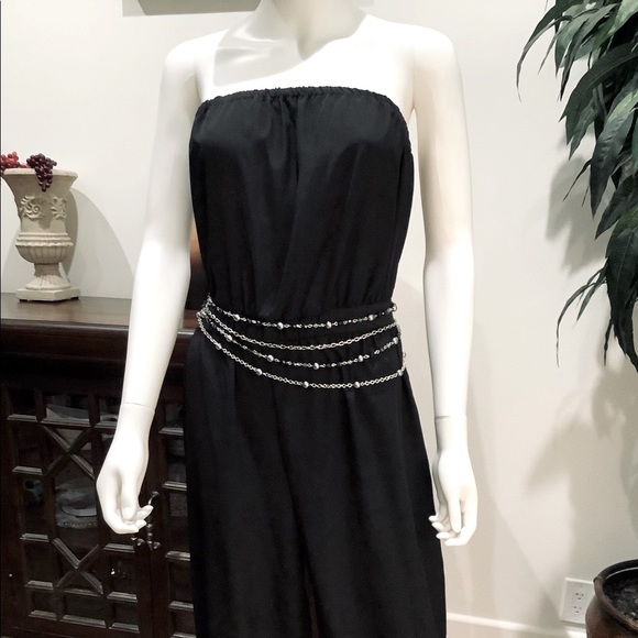 Black Strapless Jumpsuit - Picture 6 of 12